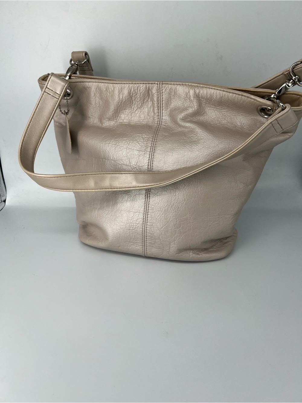 Worthington Women’s Neutral Beige Soft Leather Shoulder Bag